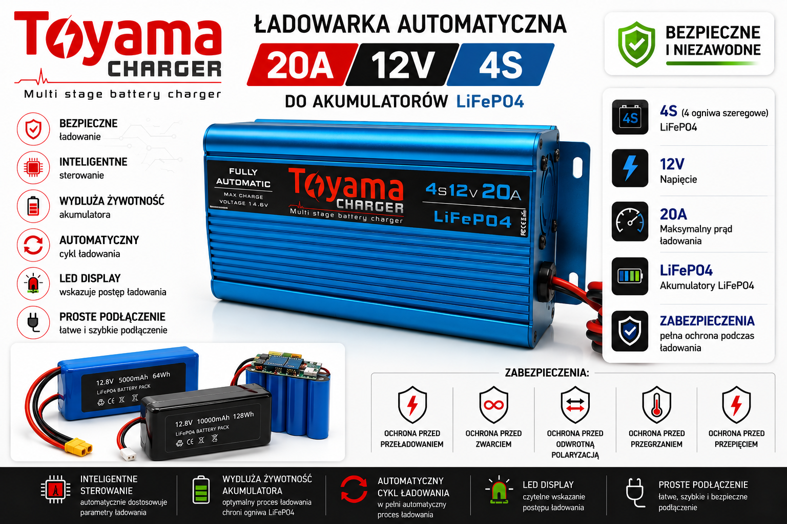 ladowarka toyama 12v 20a