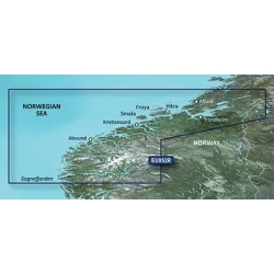 Mapa morska Garmin BlueChart g3 Vision - Norwegia Sognefjorden-Svefjorden