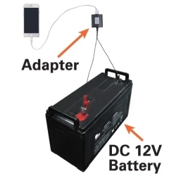 Adapter DC 12V - USB 5V do ładowania urządzeń z akumulatora